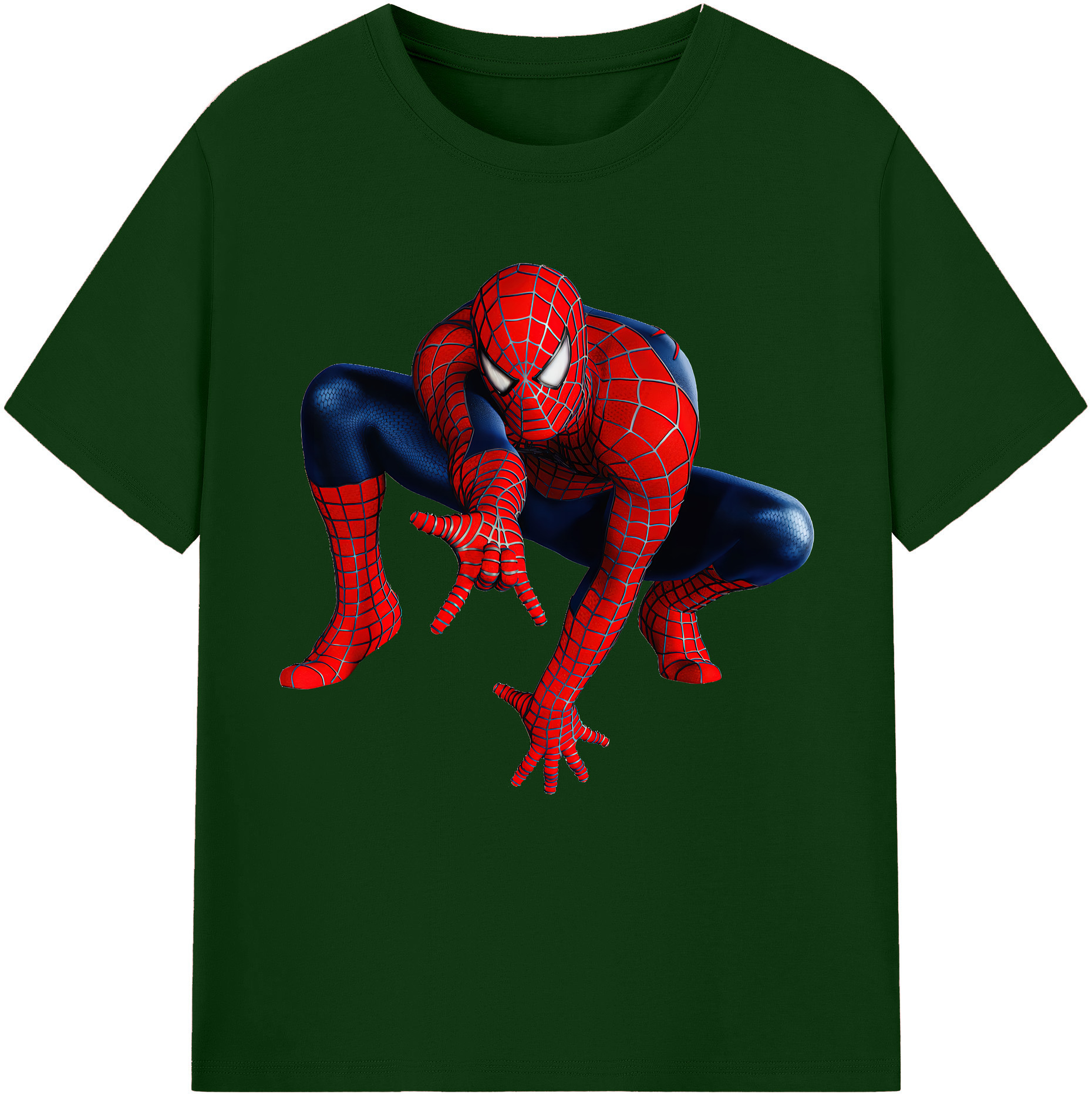 （画像用） Spider Man スパイダーマン 綿100％半袖Tシャツ（フロントプリント）